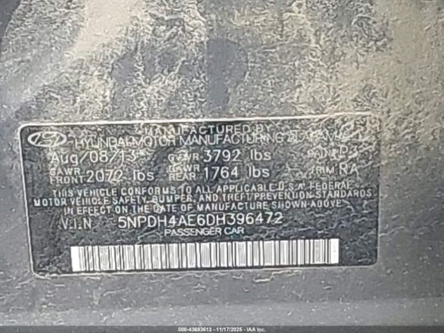 2013 HYUNDAI ELANTRA 5NPDH4AE6DH396472 Photo 8