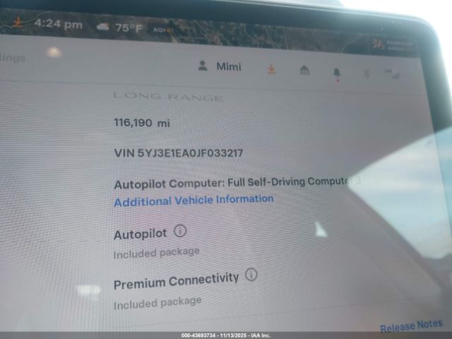2018 TESLA MODEL 3 5YJ3E1EA0JF033217 Photo 8