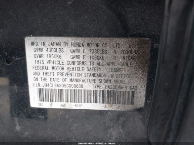2005 ACURA TSX JH4CL96805C008688 Photo 8