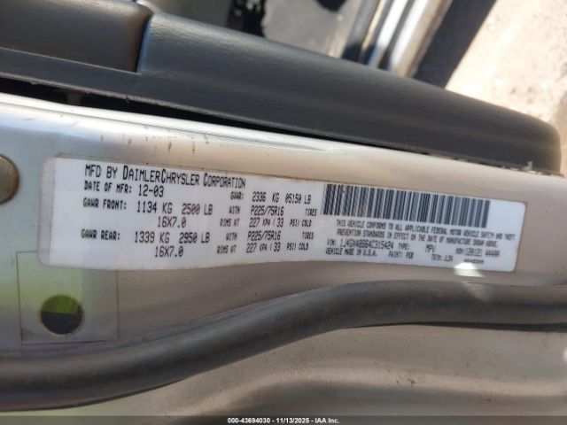2004 JEEP GRAND CHEROKEE 1J4GX48S64C315424 Photo 8