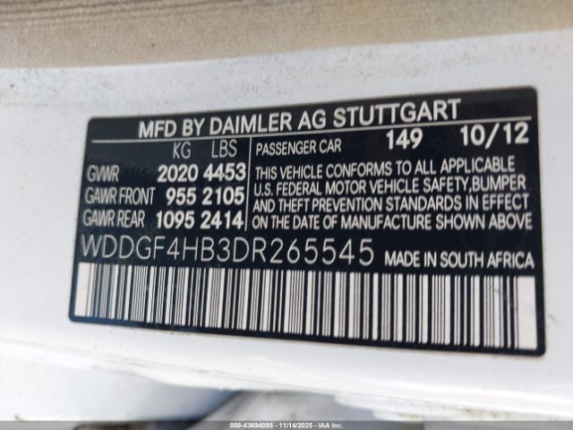 2013 MERCEDES-BENZ C 250 WDDGF4HB3DR265545 Photo 8