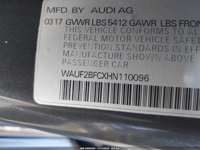 2017 AUDI A6 WAUF2BFCXHN110096 Photo 8