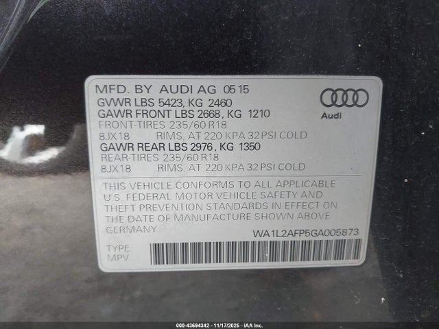 2016 AUDI Q5 WA1L2AFP5GA005873 Photo 8