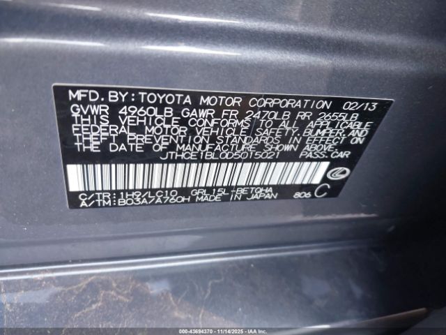 2013 LEXUS GS 350 JTHCE1BL0D5015021 Photo 8