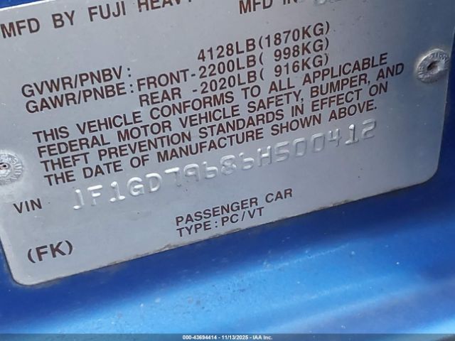 2006 SUBARU IMPREZA JF1GD79686H500412 Photo 8