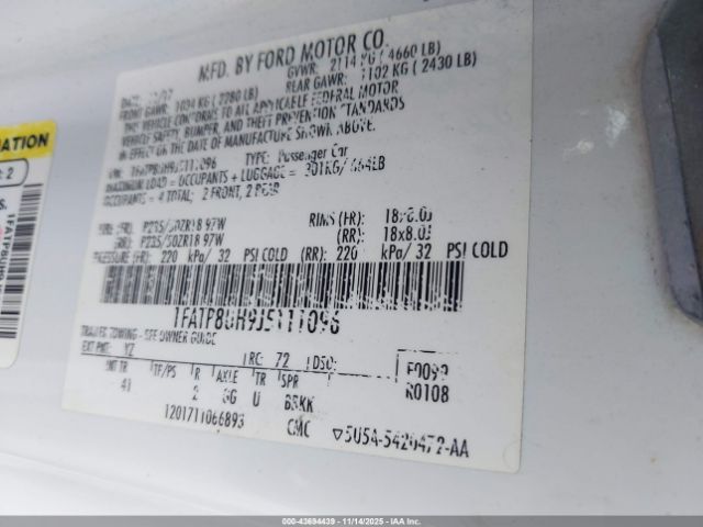 2018 FORD MUSTANG 1FATP8UH9J5111096 Photo 8