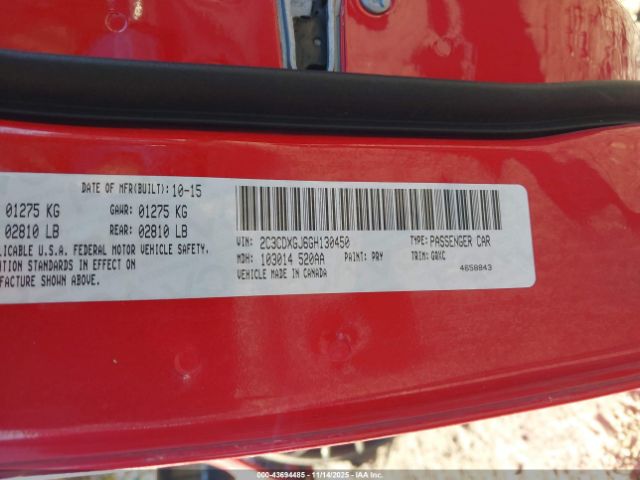 2016 DODGE CHARGER 2C3CDXGJ6GH130450 Photo 8