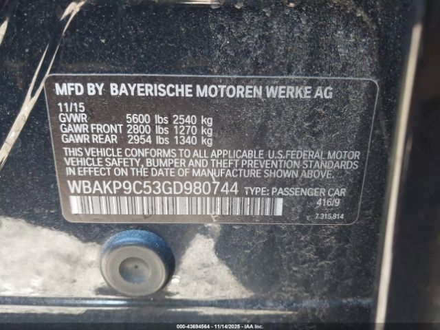 2016 BMW 550I WBAKP9C53GD980744 Photo 8