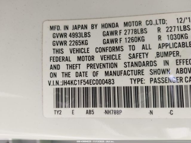 2014 ACURA RLX JH4KC1F54EC000483 Photo 8