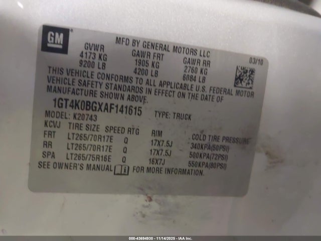 2010 GMC SIERRA 2500HD 1GT4K0BGXAF141615 Photo 8