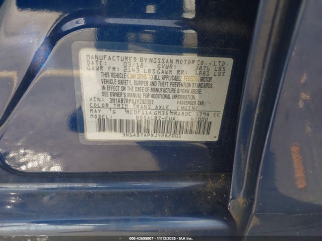 2018 NISSAN SENTRA 3N1AB7APXJY282001 Photo 8