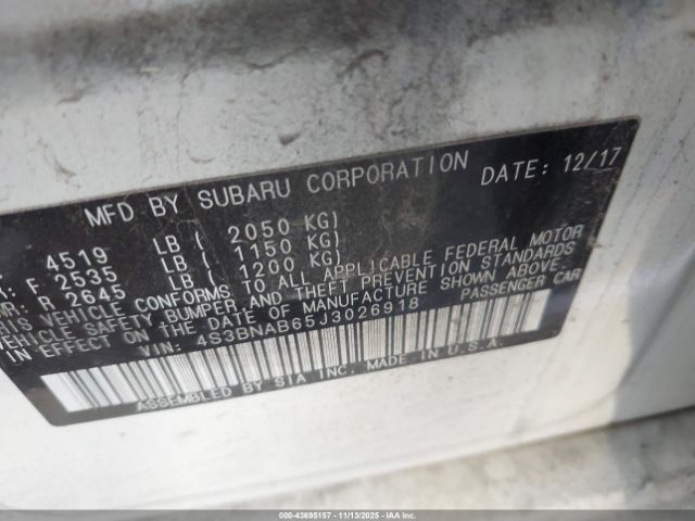 2018 SUBARU LEGACY 4S3BNAB65J3026918 Photo 8