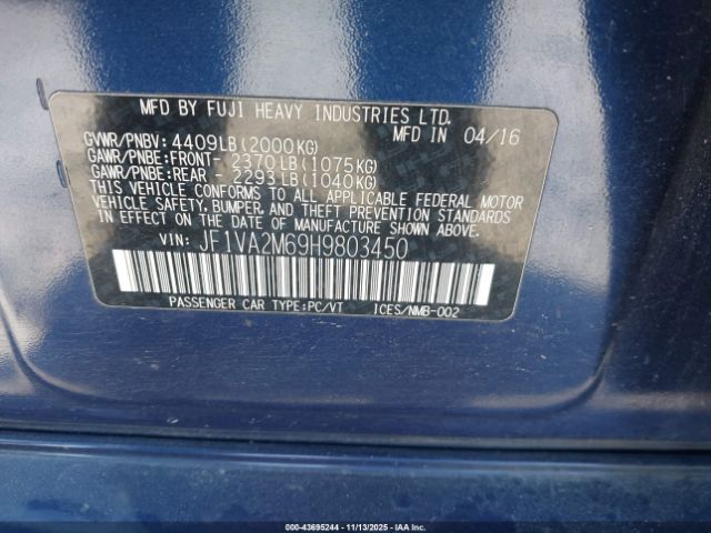 2017 SUBARU WRX STI JF1VA2M69H9803450 Photo 8