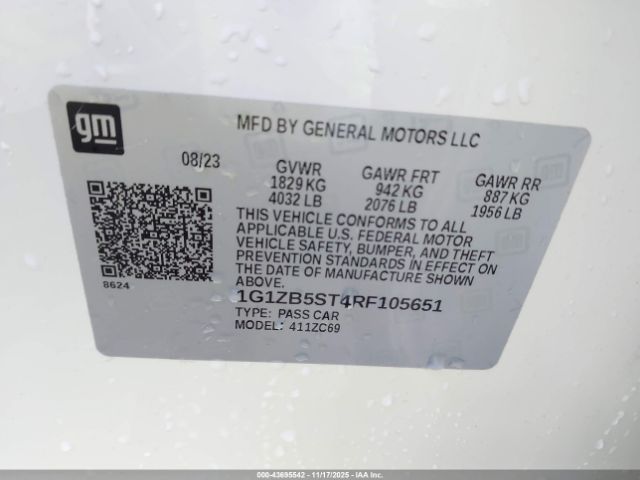 2024 CHEVROLET MALIBU 1G1ZB5ST4RF105651 Photo 8