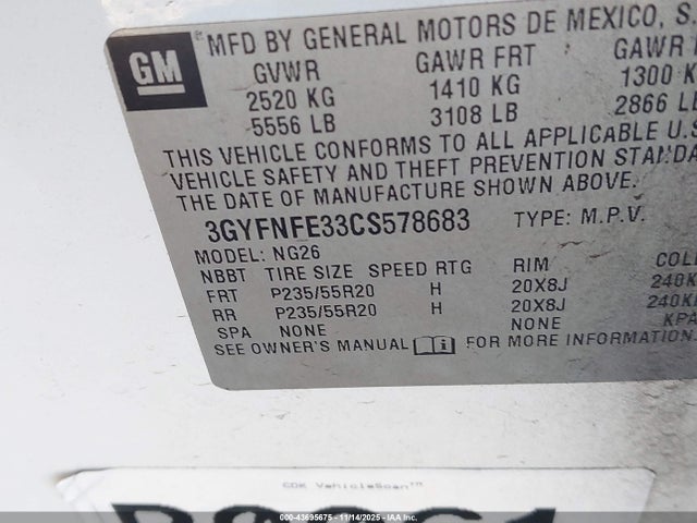 2012 CADILLAC SRX 3GYFNFE33CS578683 Photo 8