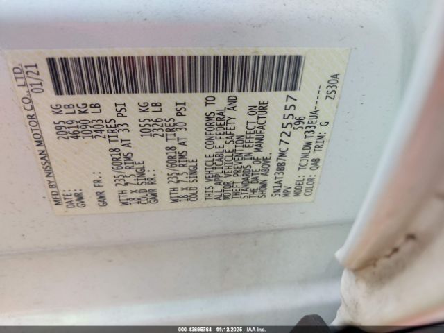 2021 NISSAN ROGUE 5N1AT3BB7MC725557 Photo 8