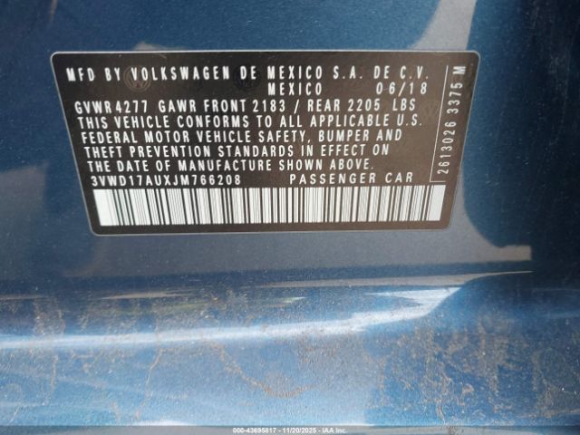 2018 VOLKSWAGEN GOLF SPORTWAGEN 3VWD17AUXJM766208 Photo 8