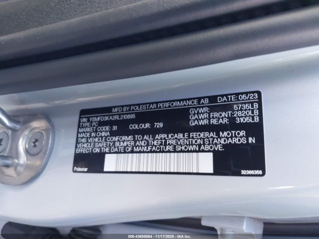 2024 POLESTAR 2 YSMFD3KA2RL210895 Photo 8