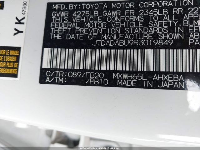 2024 TOYOTA PRIUS JTDADABU9R3019849 Photo 8