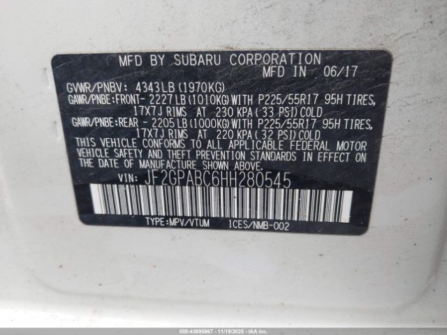 2017 SUBARU CROSSTREK JF2GPABC6HH280545 Photo 8