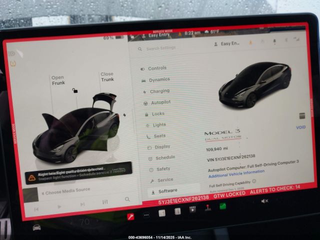 2022 TESLA MODEL 3 5YJ3E1ECXNF262138 Photo 6