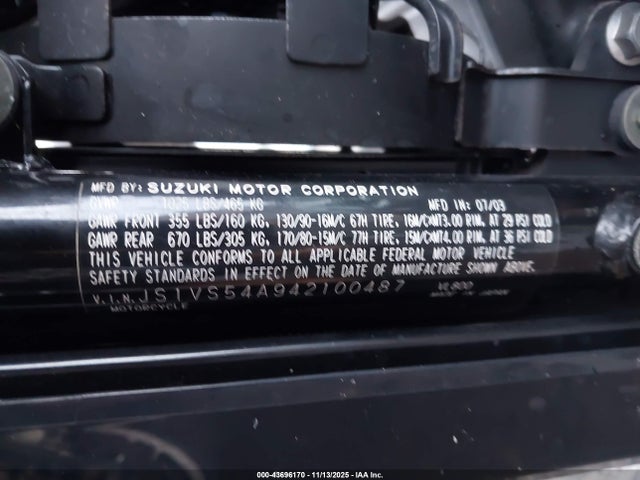 2004 SUZUKI VL800 JS1VS54A942100487 Photo 9