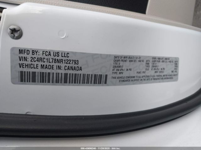 2022 CHRYSLER PACIFICA HYBRID 2C4RC1L78NR122793 Photo 8