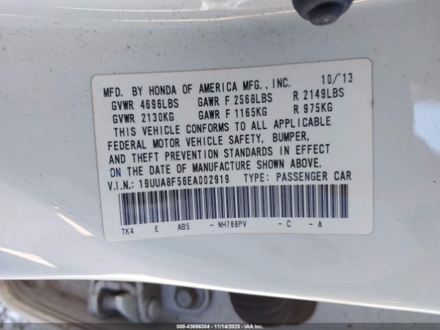 2014 ACURA TL 19UUA8F56EA002919 Photo 8