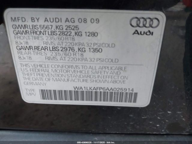 2010 AUDI Q5 WA1LKAFP6AA025914 Photo 8