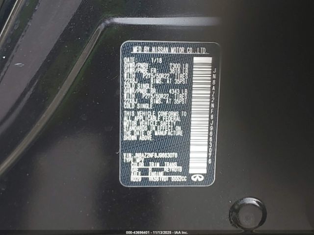 2018 INFINITI QX80 JN8AZ2NF8J9663076 Photo 8