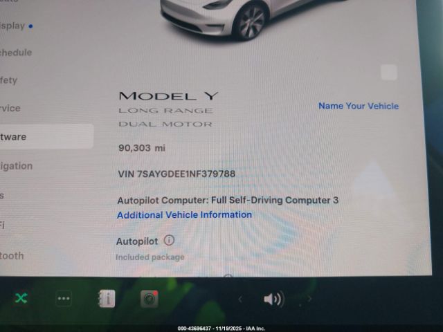 2022 TESLA MODEL Y 7SAYGDEE1NF379788 Photo 6