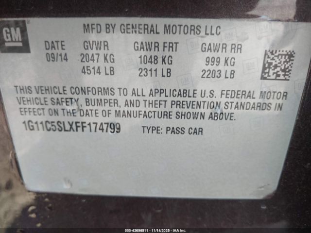 2015 CHEVROLET MALIBU 1G11C5SLXFF174799 Photo 8