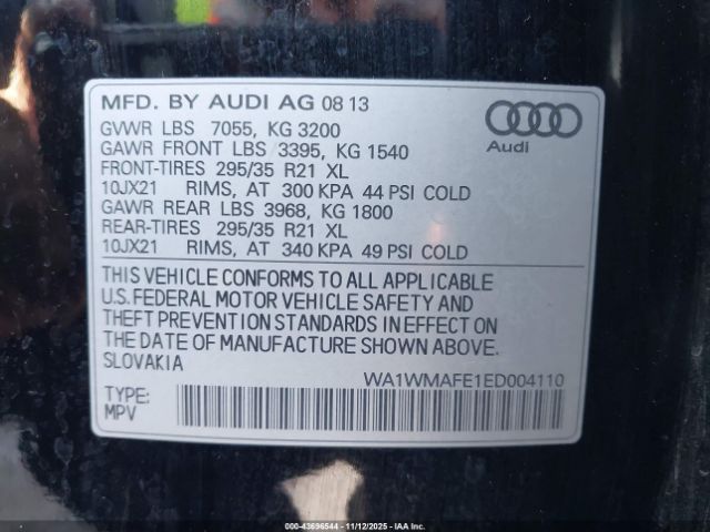 2014 AUDI Q7 WA1WMAFE1ED004110 Photo 8