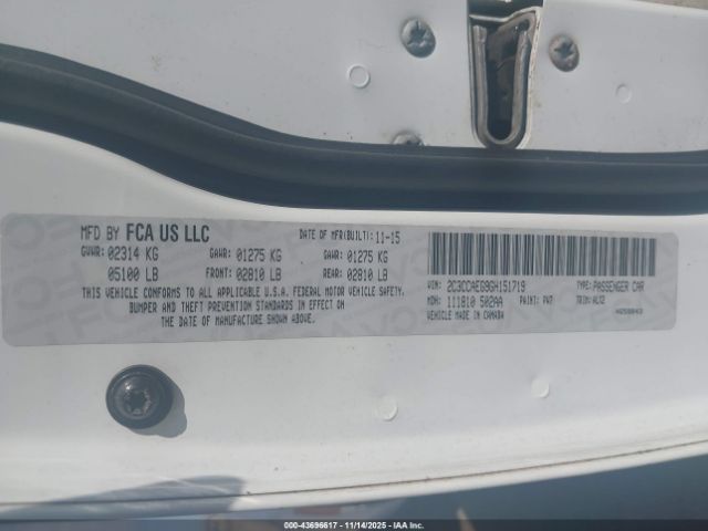 2016 CHRYSLER 300C 2C3CCAEG9GH151719 Photo 8