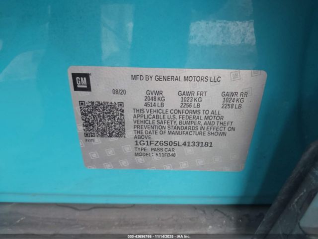 2020 CHEVROLET BOLT EV 1G1FZ6S05L4133181 Photo 8