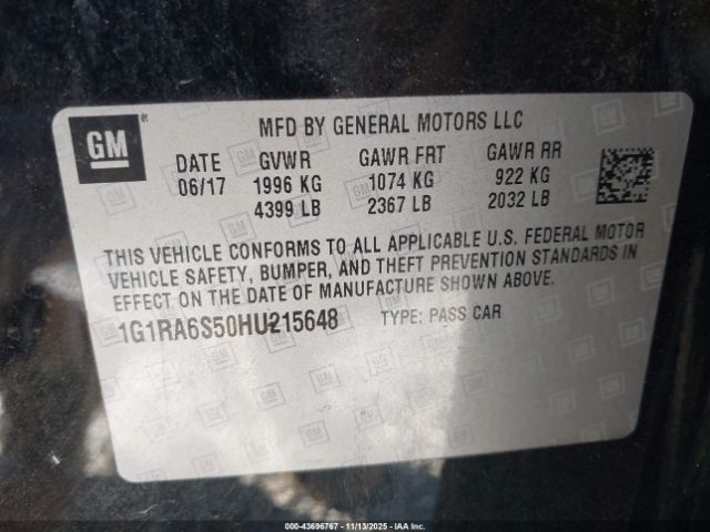 2017 CHEVROLET VOLT 1G1RA6S50HU215648 Photo 8