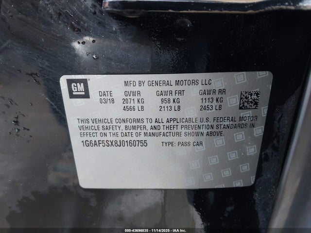 2018 CADILLAC ATS 1G6AF5SX8J0160755 Photo 8