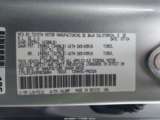 2024 TOYOTA TACOMA 3TMLB5JNXRM038084 Photo 8