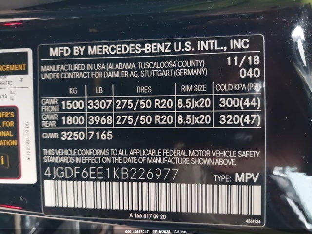 2019 MERCEDES-BENZ GLS 450 4JGDF6EE1KB226977 Photo 8