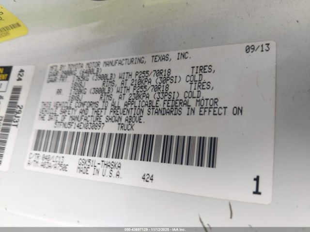 2014 TOYOTA TUNDRA 5TFNU5F14EX030897 Photo 8