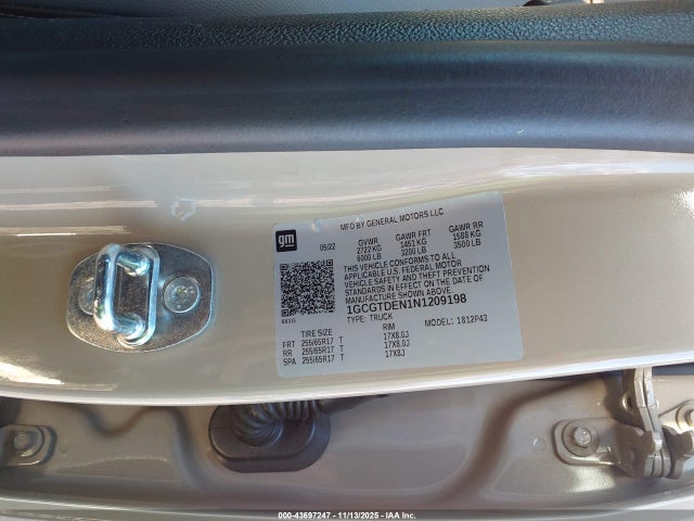 2022 CHEVROLET COLORADO 1GCGTDEN1N1209198 Photo 8