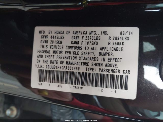 2015 ACURA TLX 19UUB1F50FA001450 Photo 8
