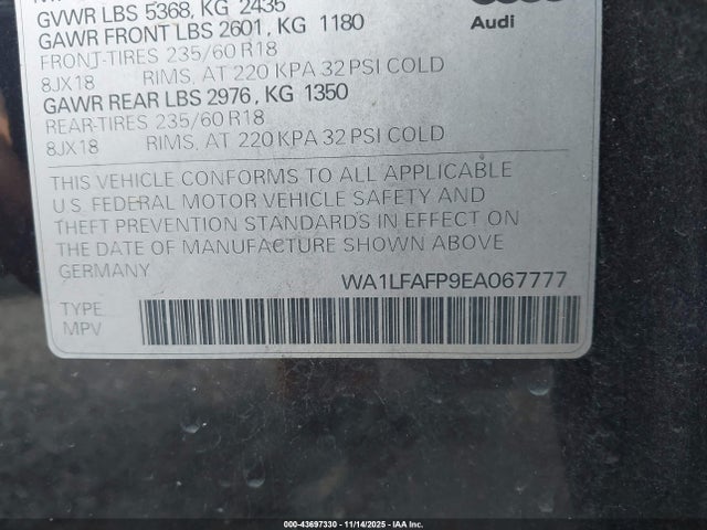 2014 AUDI Q5 WA1LFAFP9EA067777 Photo 8