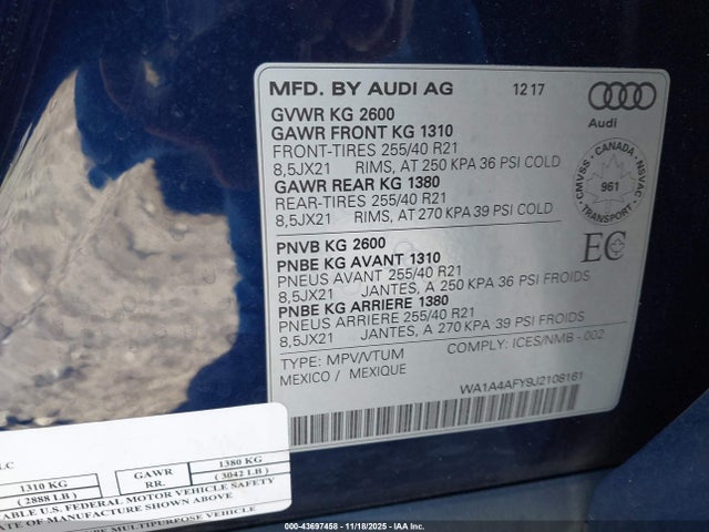2018 AUDI SQ5 WA1A4AFY9J2108161 Photo 8