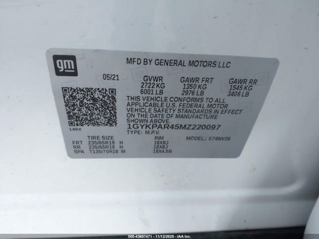 2021 CADILLAC XT6 1GYKPAR45MZ220097 Photo 8
