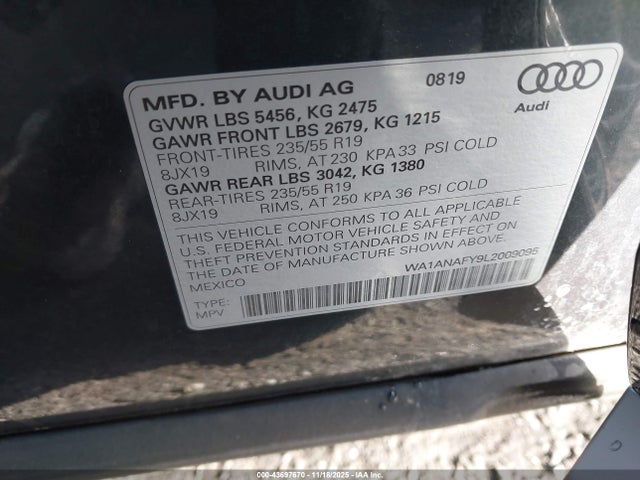 2020 AUDI Q5 WA1ANAFY9L2009095 Photo 8