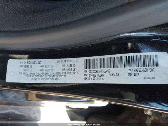 2017 CHRYSLER 200 1C3CCCAB1HN512052 Photo 8