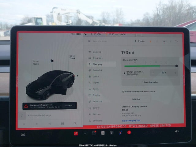 Aukcja sprzedaży 2023 Tesla Model 3 Rear-wheel Drive, vin: 5YJ3E1EA4PF694208, numer aukcji: 43697743