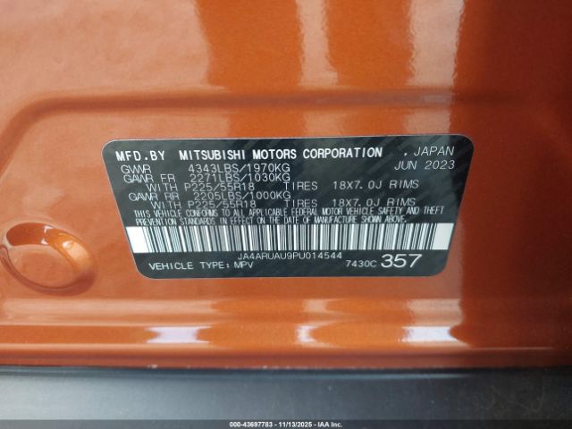 2023 MITSUBISHI OUTLANDER SPORT JA4ARUAU9PU014544 Photo 8