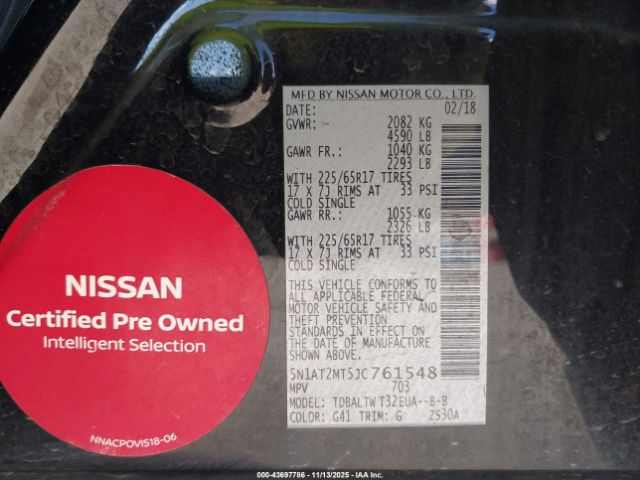 2018 NISSAN ROGUE 5N1AT2MT5JC761548 Photo 8